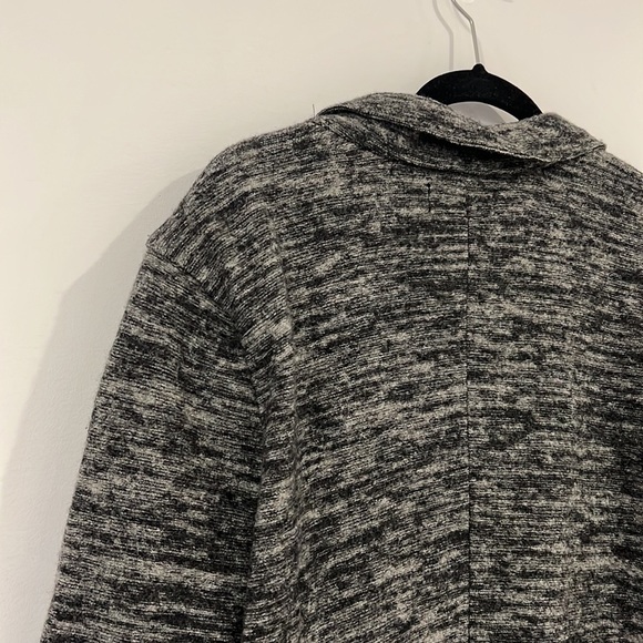 ZARA Man Sport MODA Gray Wool Double Breasted Pea coat Coat size L fits Medium - Picture 12 of 16